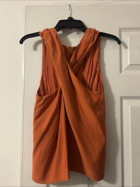 Ellison Orange Cross-Back Sleeveless top